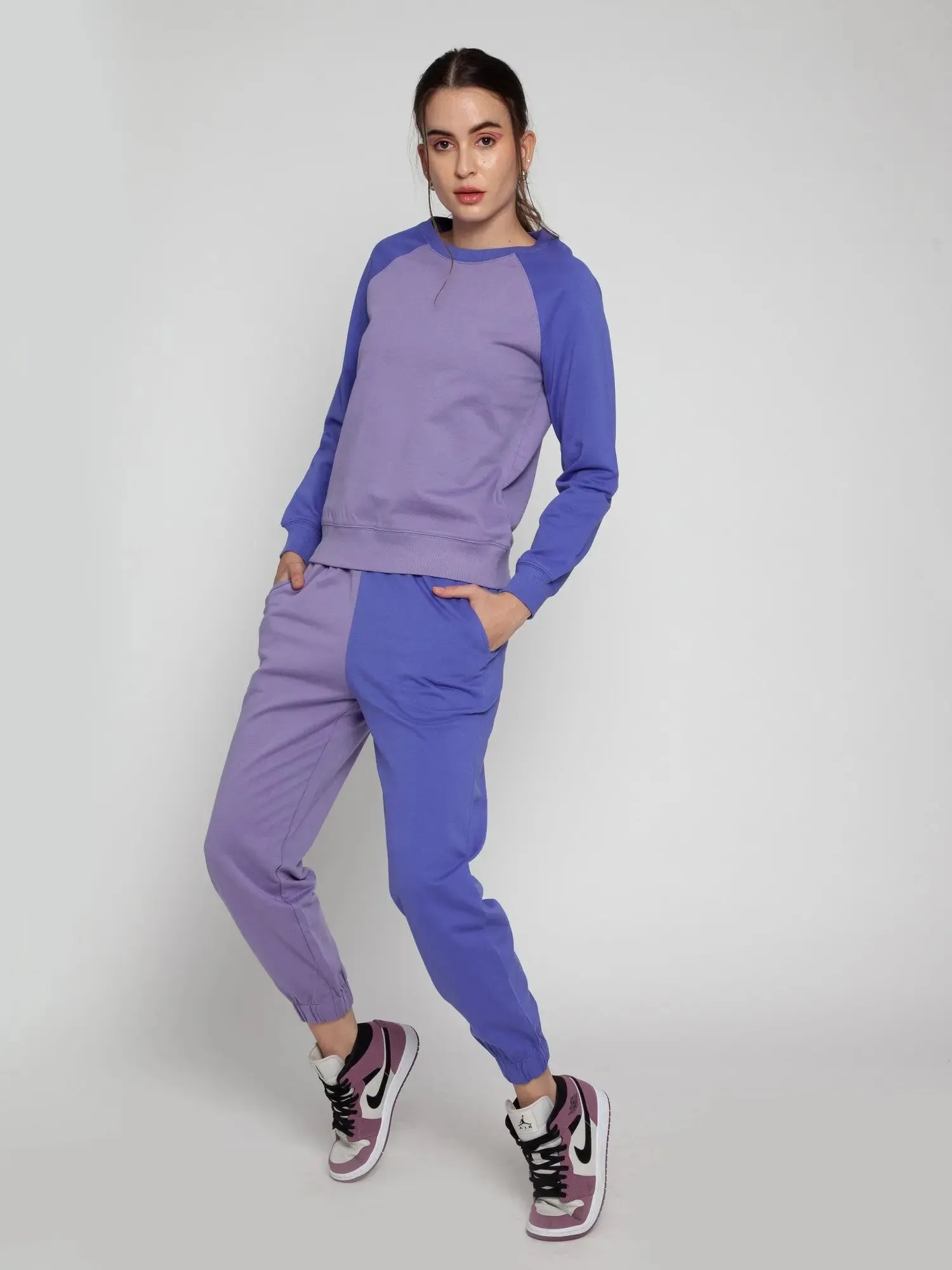 Lilac   Very Peri Split Joggers