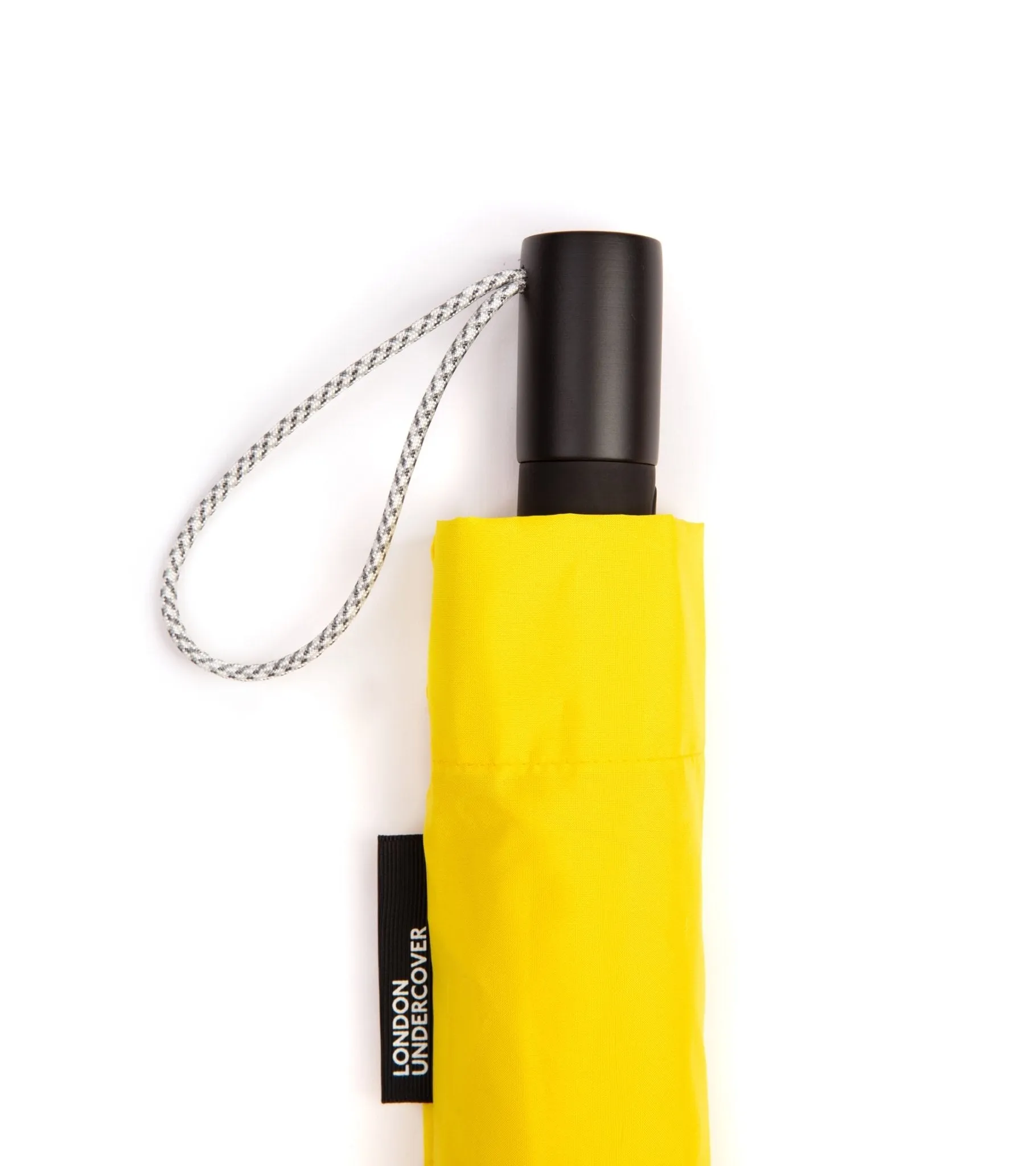 London Undercover Auto Push Button Compact Umbrella: Yellow