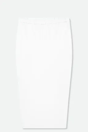 LONG KICK PLEAT SKIRT IN TECHNICAL STRETCH