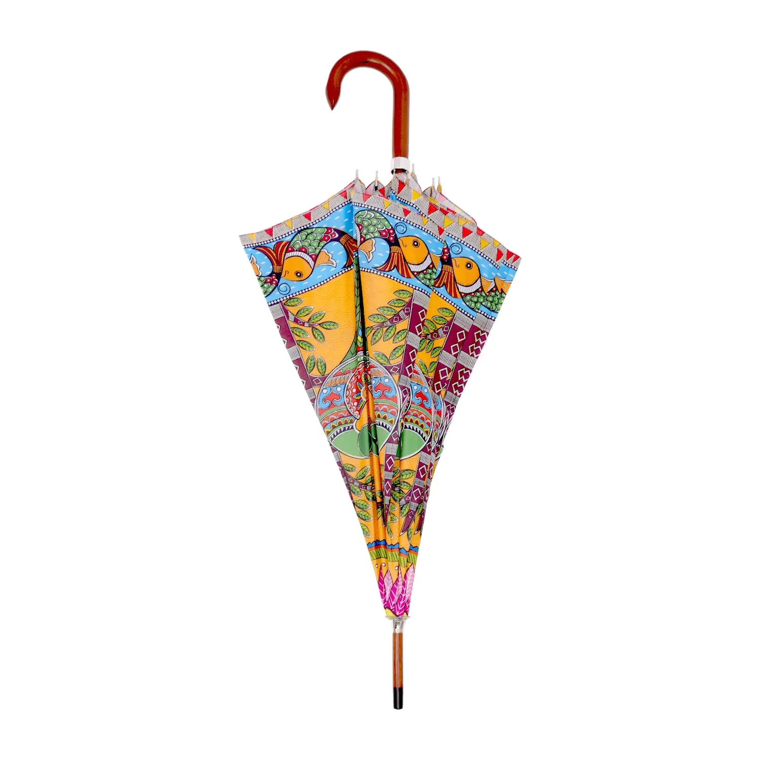 Madhubani Digital Printed Umbrella (Straight)