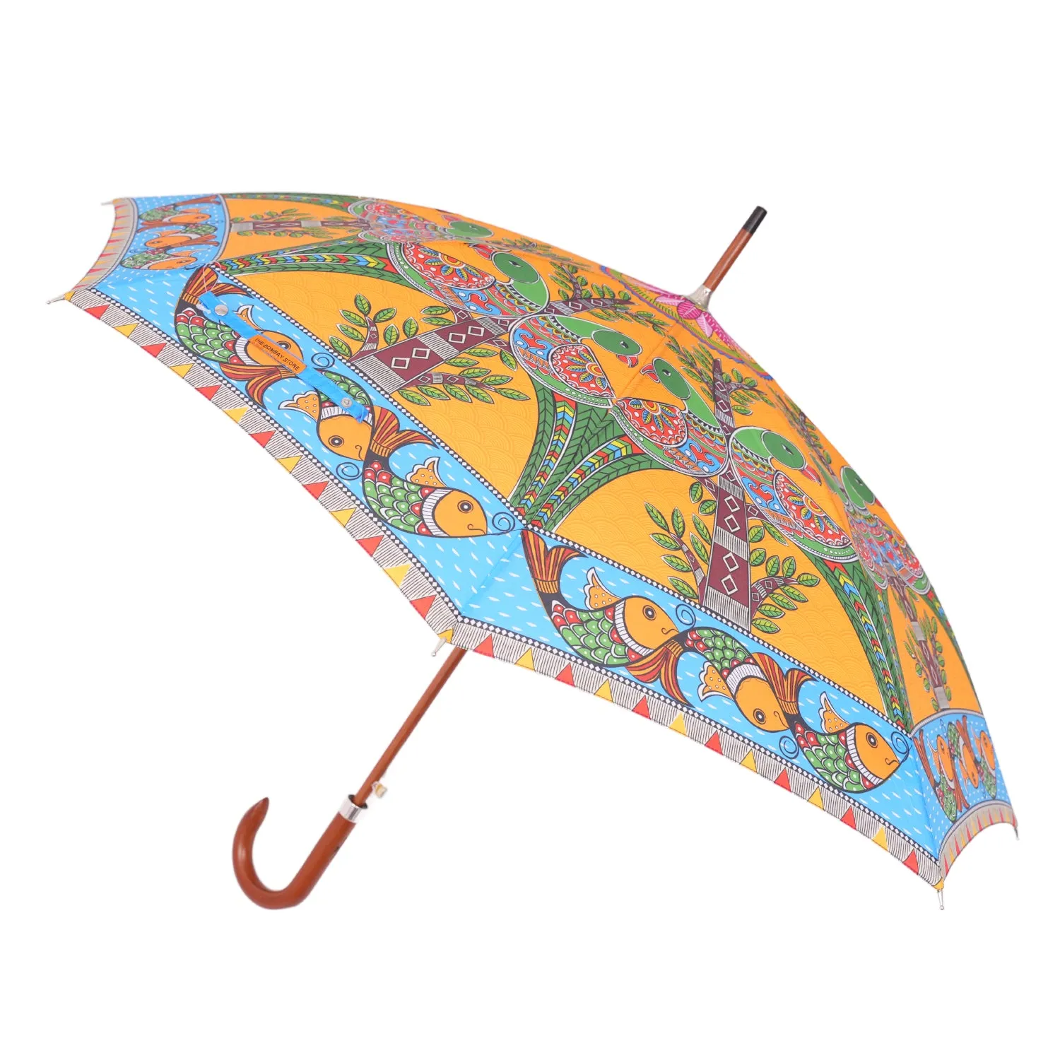 Madhubani Digital Printed Umbrella (Straight)