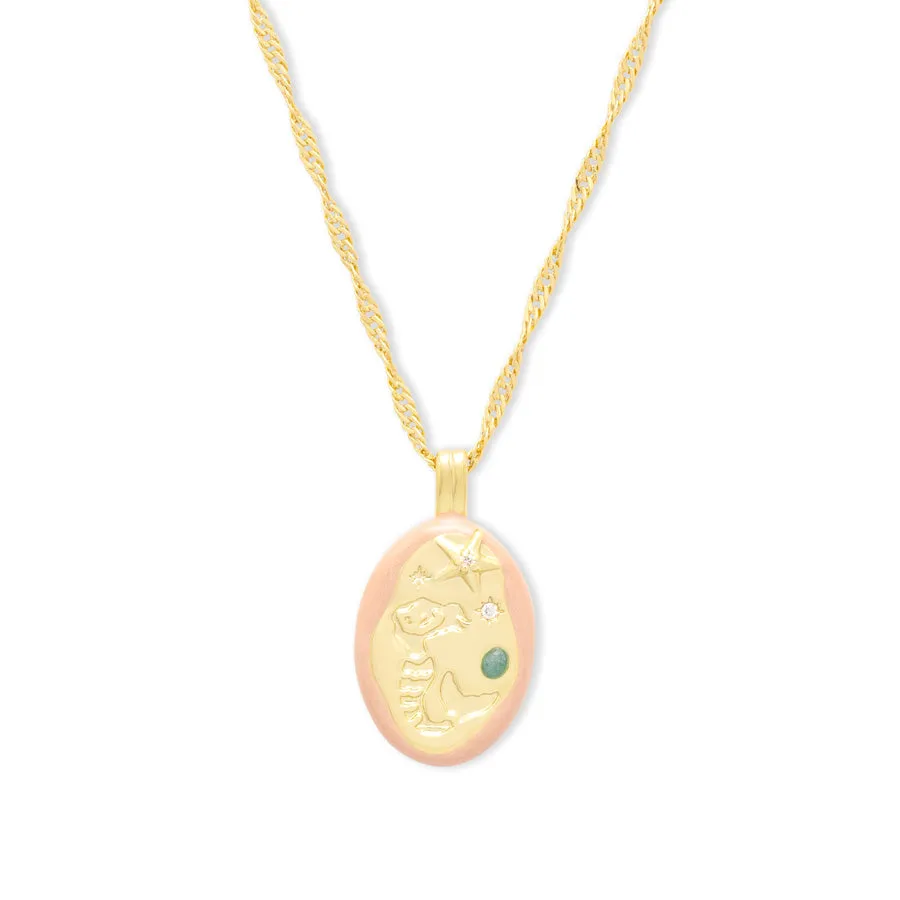 Mermaid Aventurine Gold Necklace