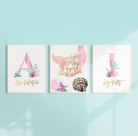 Mermaid Nursery Wall Art - Perfect for Twin Sister