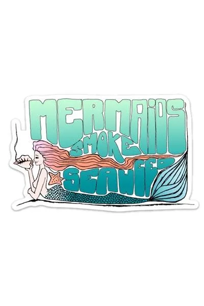 Mermaids Smoke Seaweed Sticker