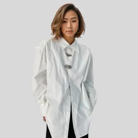 Miss Office Punk Irregular Design Shirt Blouse