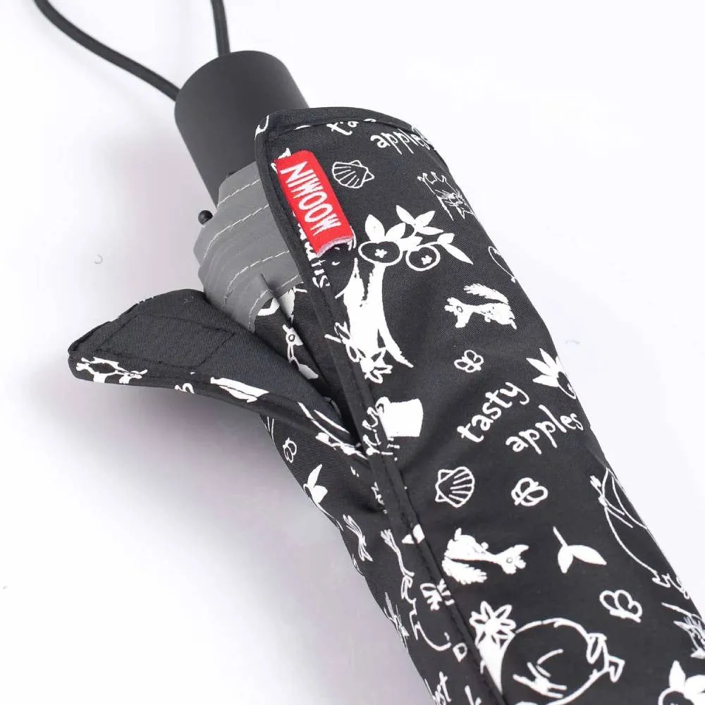 Moomin In The Garden Manual Umbrella Black - Lasessor