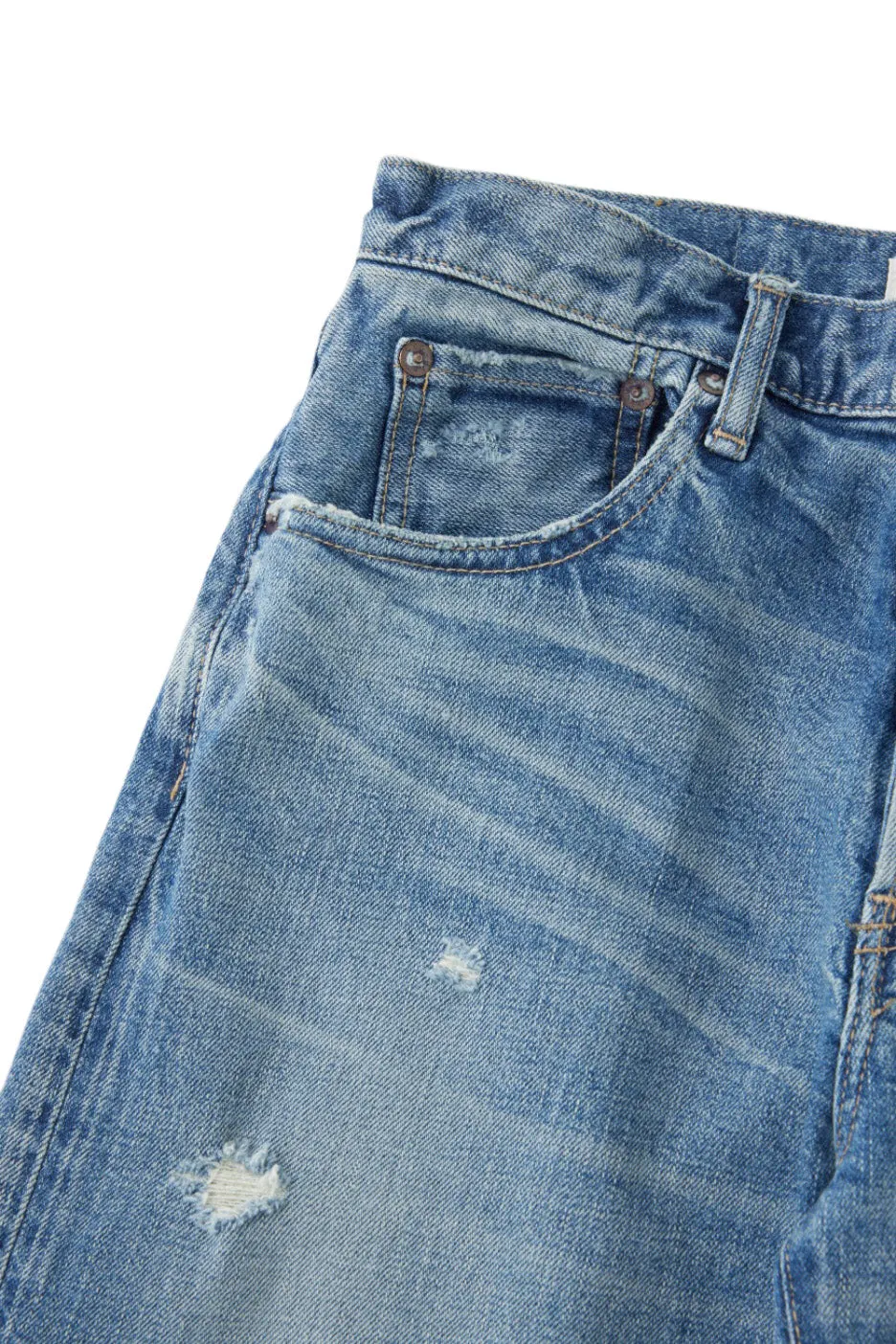 Moussy Denim Bradenton Straight Jeans in Blue