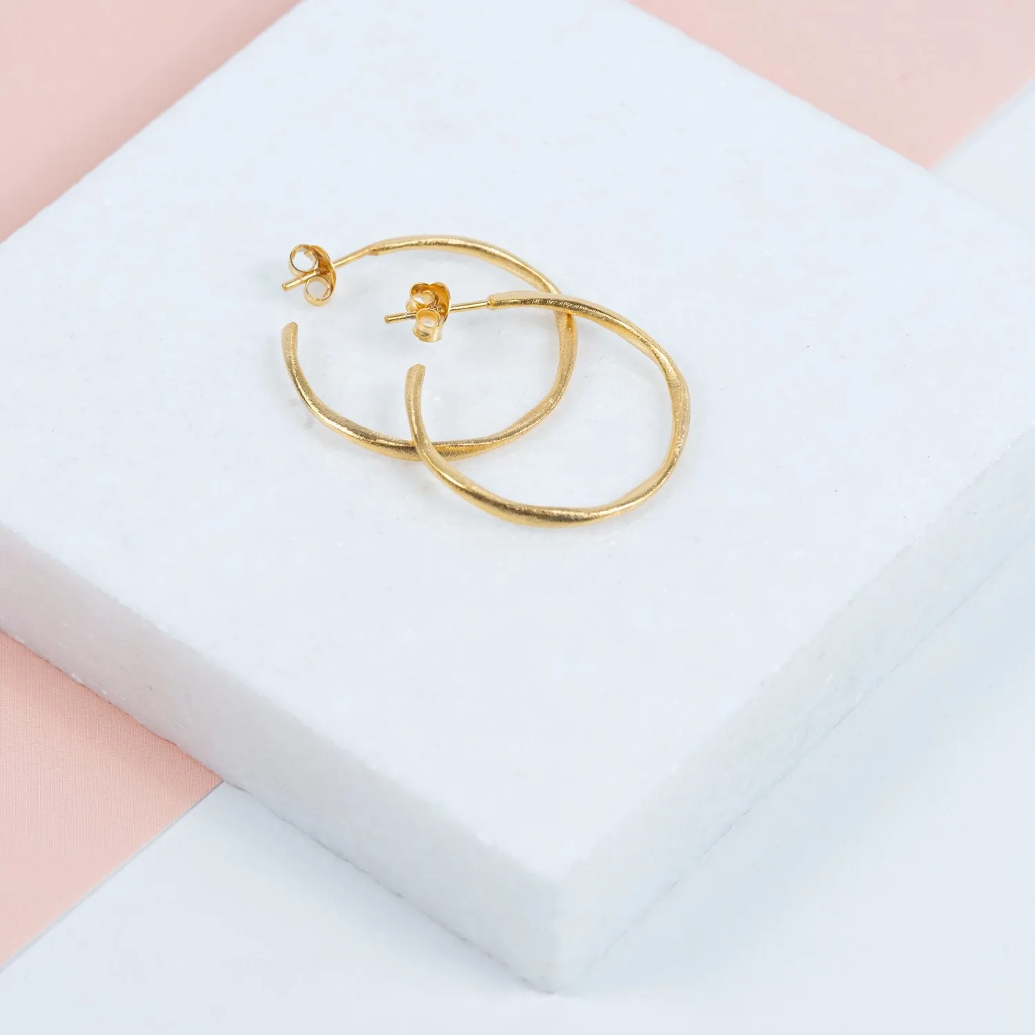 Olivera Medium Gold Vermeil Hoop Earrings