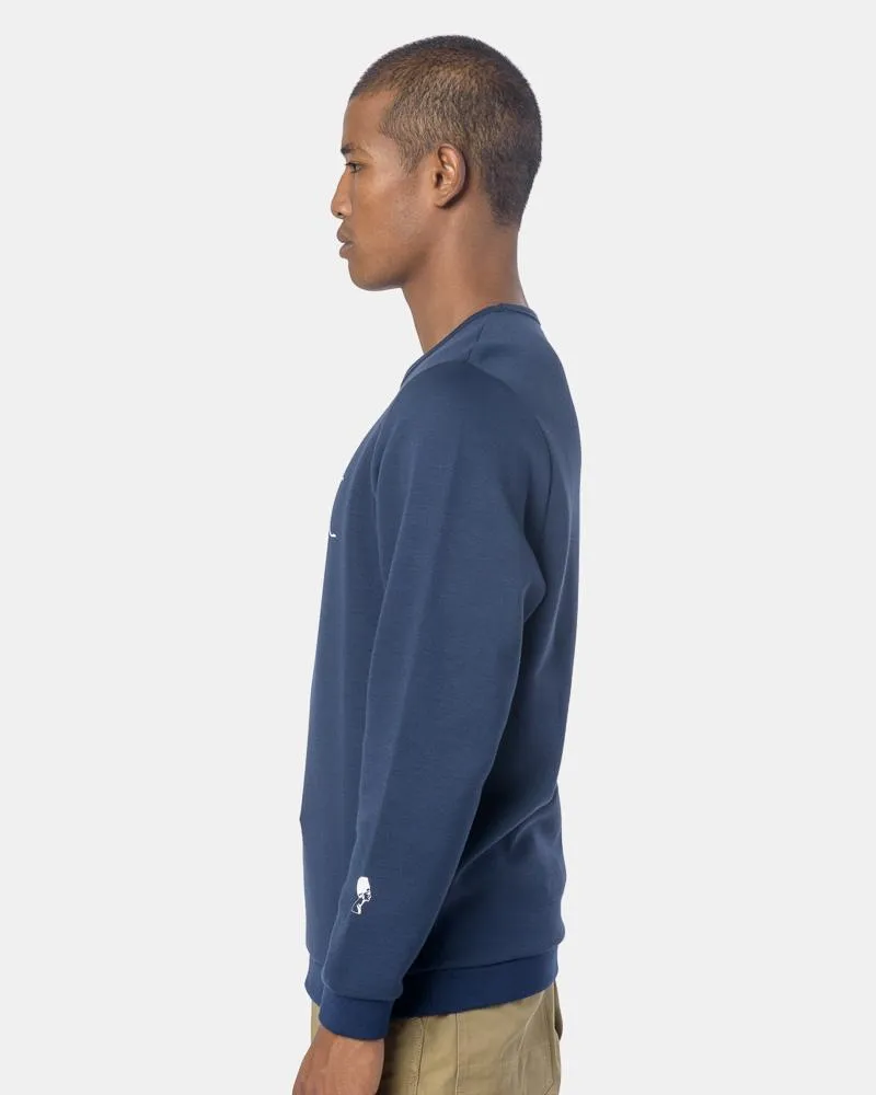 Omega Logo Crewneck in Night Blue