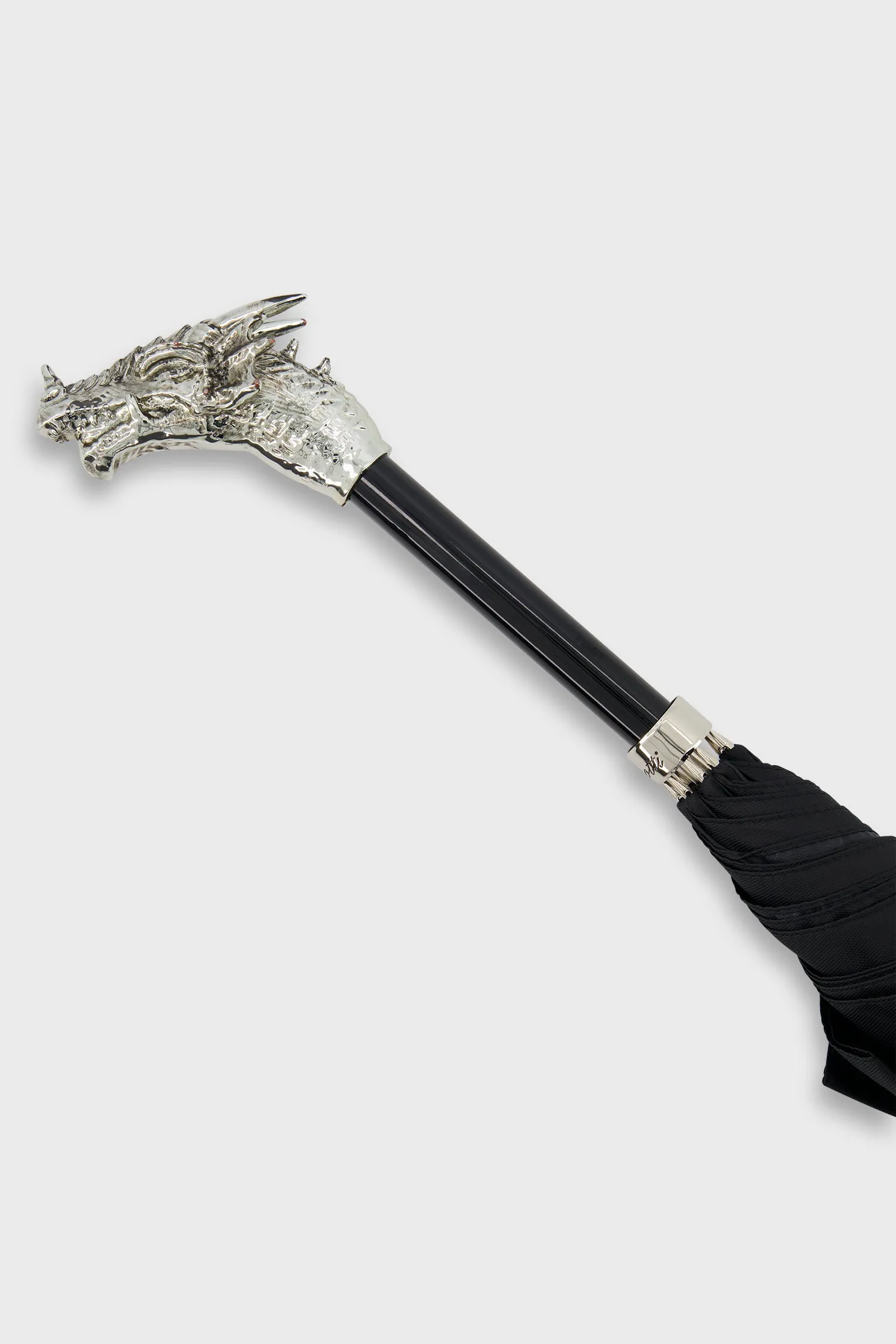 Pasotti Black/Silver Dragon Umbrella