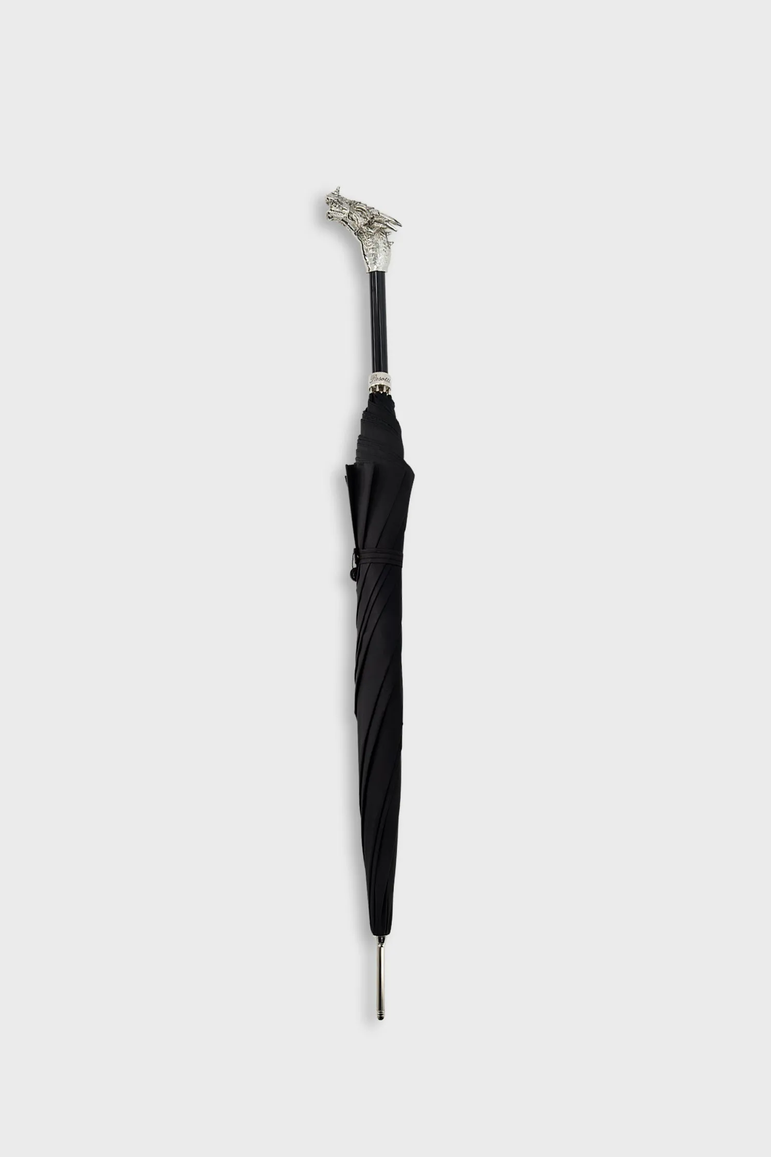 Pasotti Black/Silver Dragon Umbrella