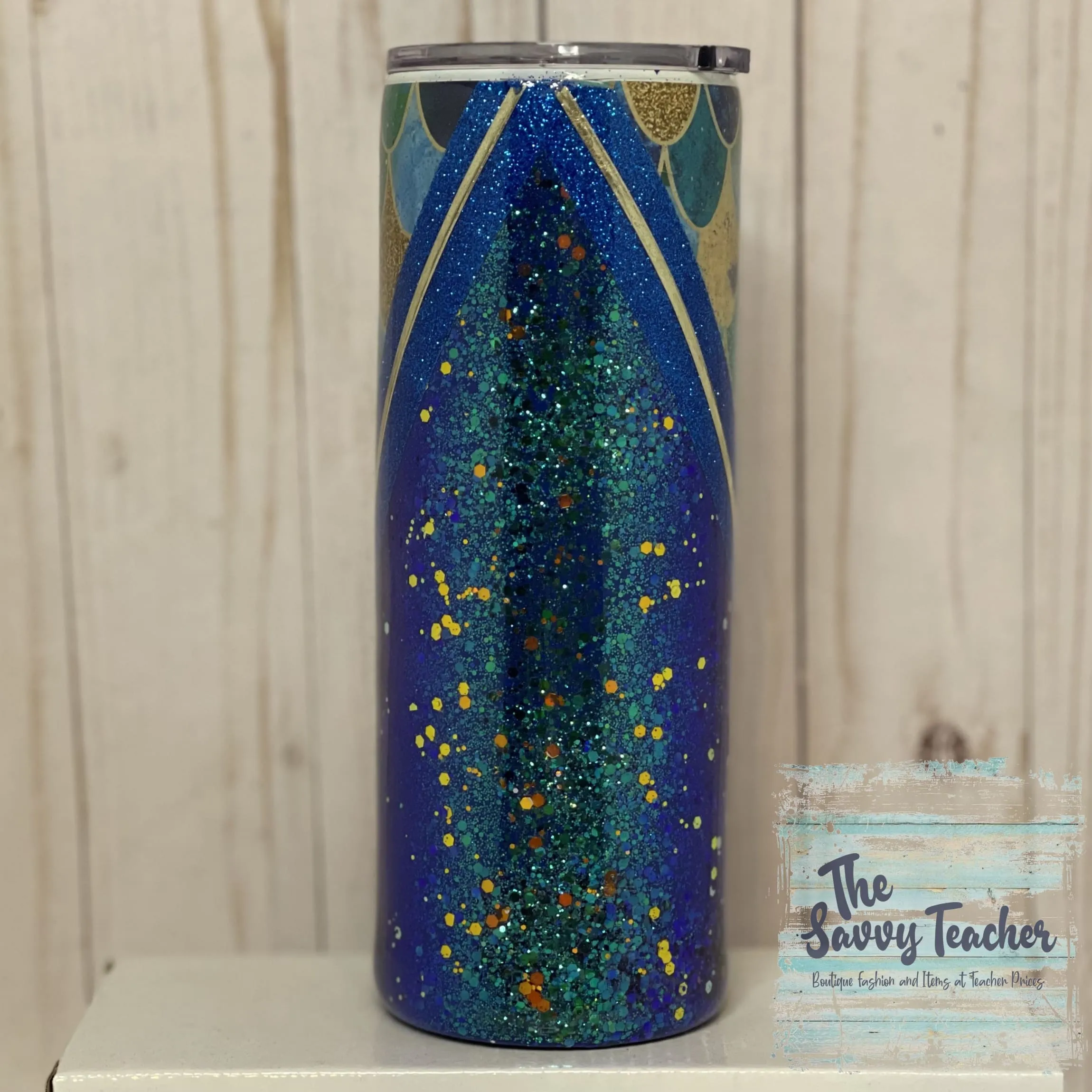 Peacock Mermaid 24oz Tumbler