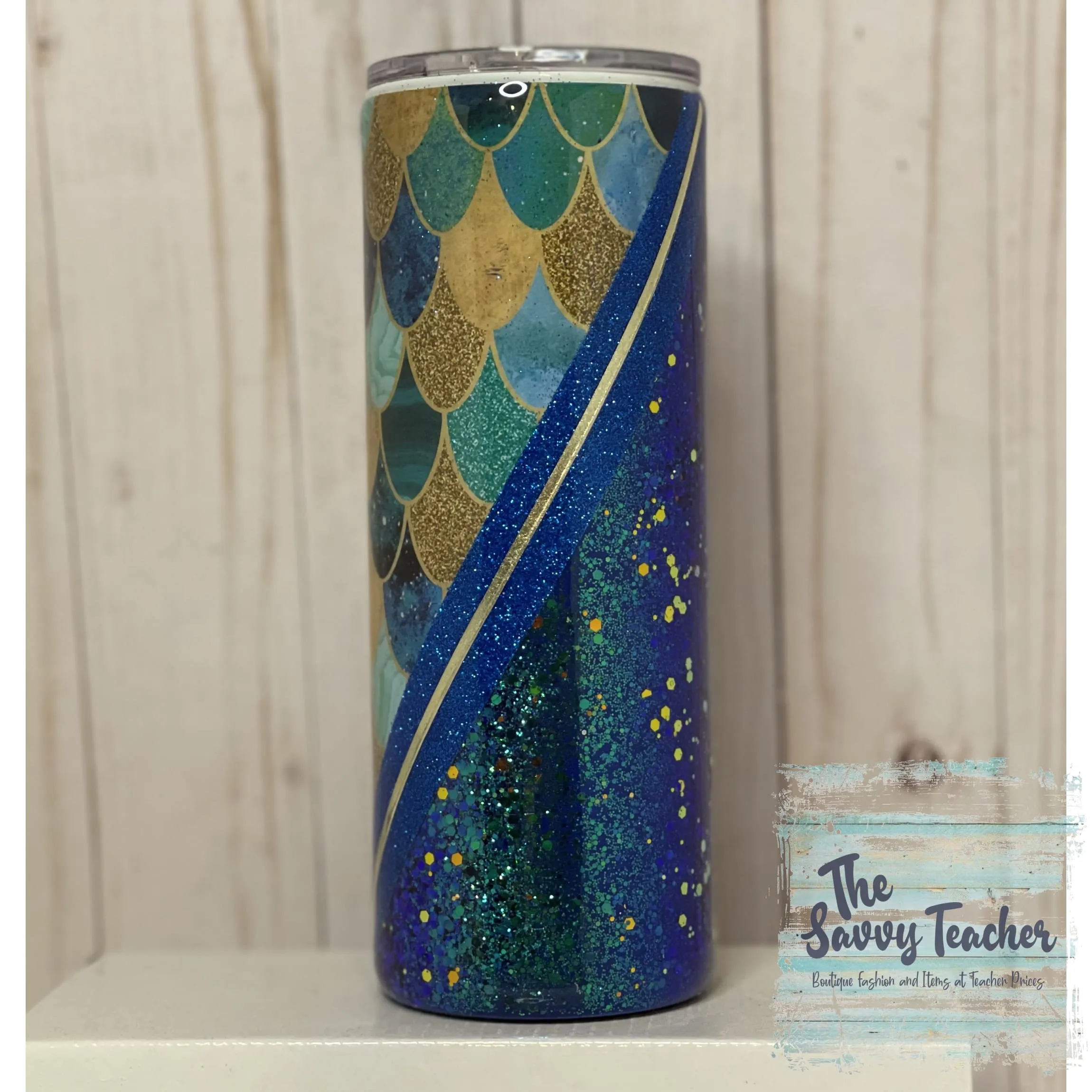 Peacock Mermaid 24oz Tumbler