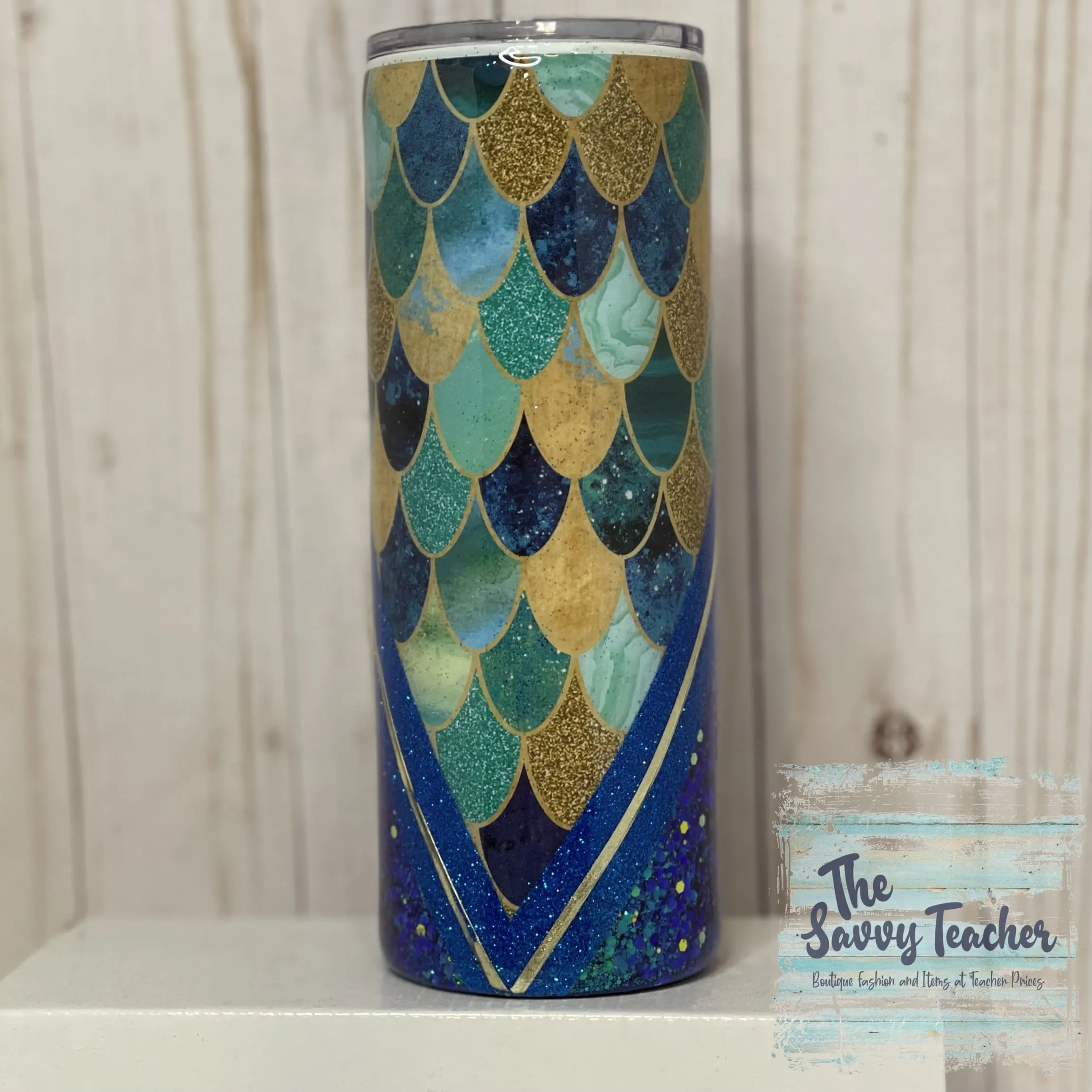 Peacock Mermaid 24oz Tumbler