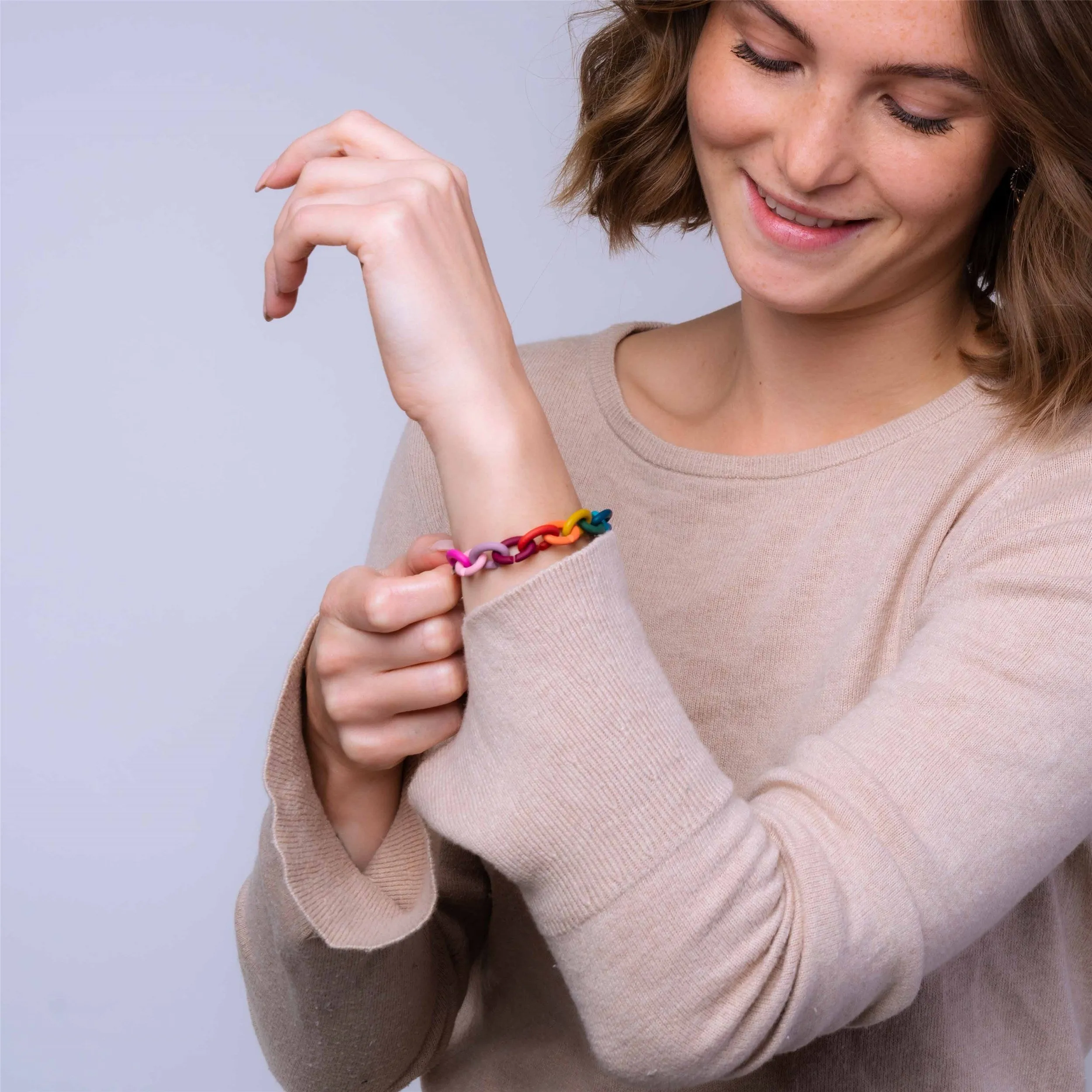 Rainbow Chain Bracelet