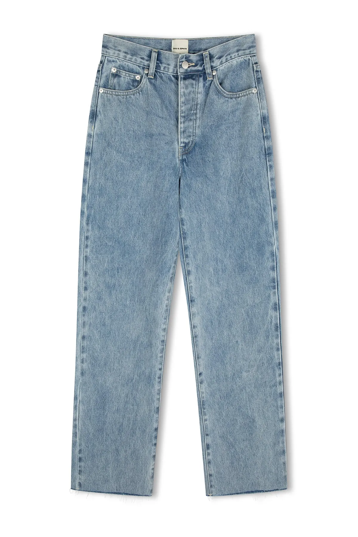 Recycled Cotton Mid Rise Jean - Mid Blue