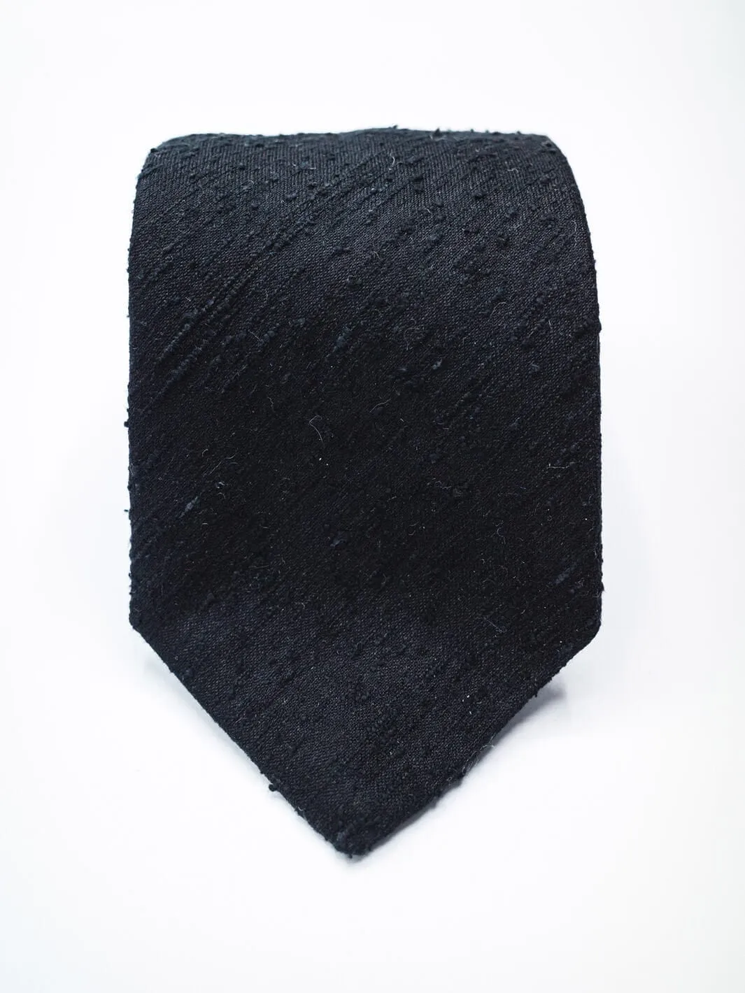 Silk Shantung Tie - Navy