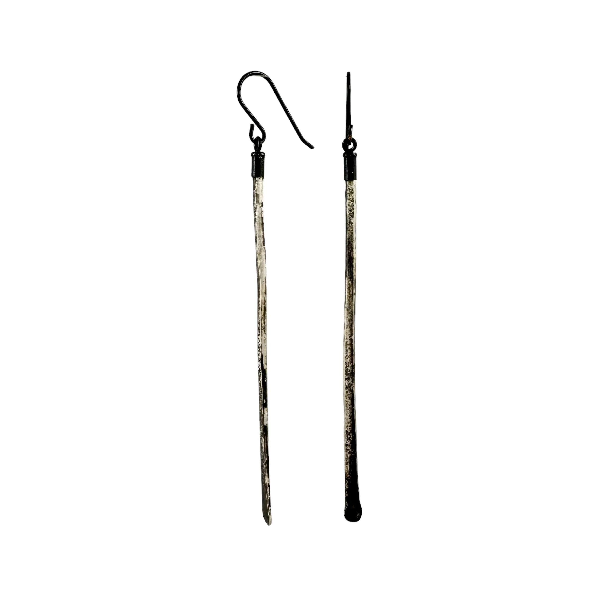 Silver Rain Oxidised Earrings - Jane Hodgetts