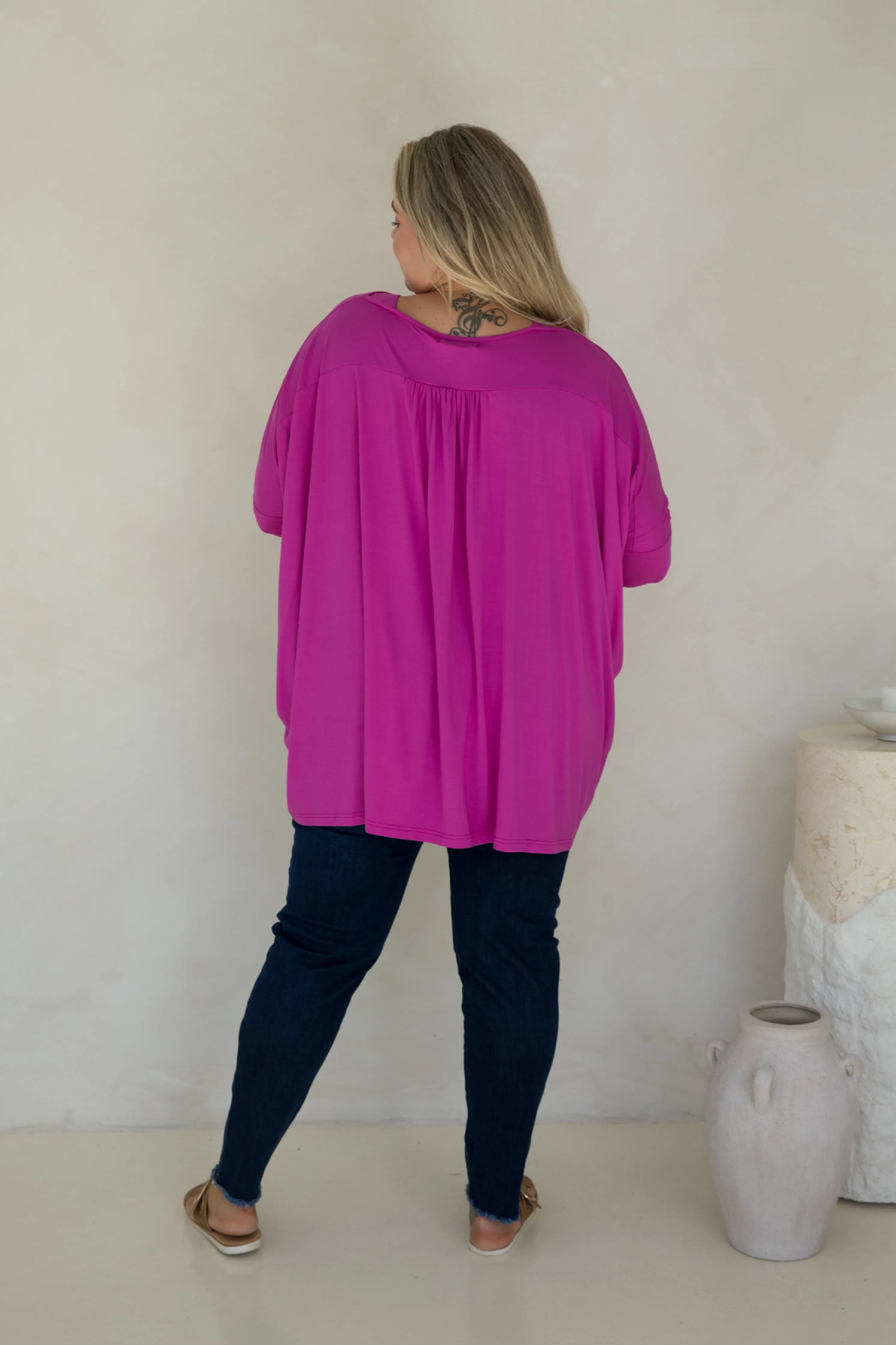 Simplicity Top in Plum Pink