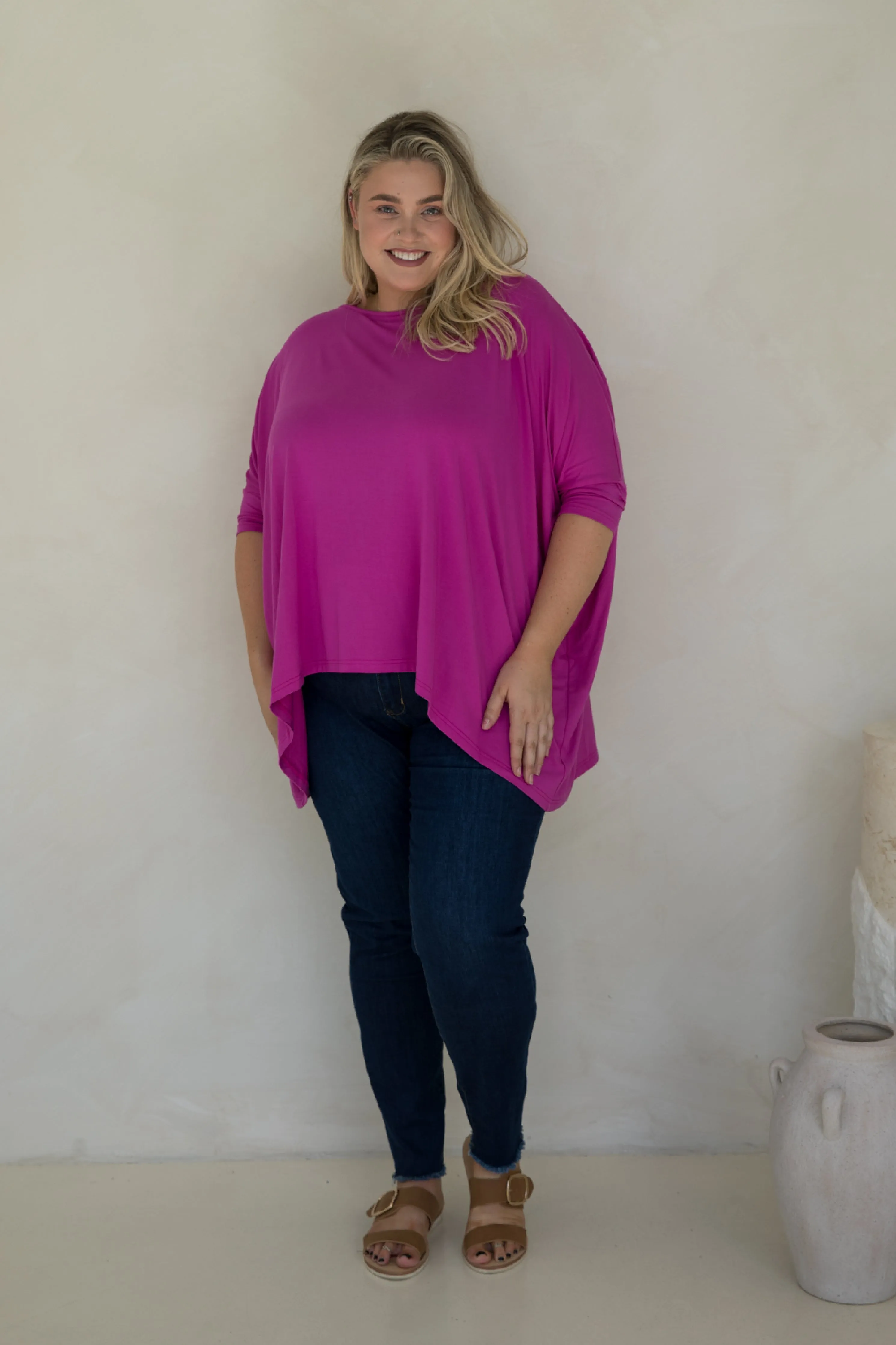 Simplicity Top in Plum Pink