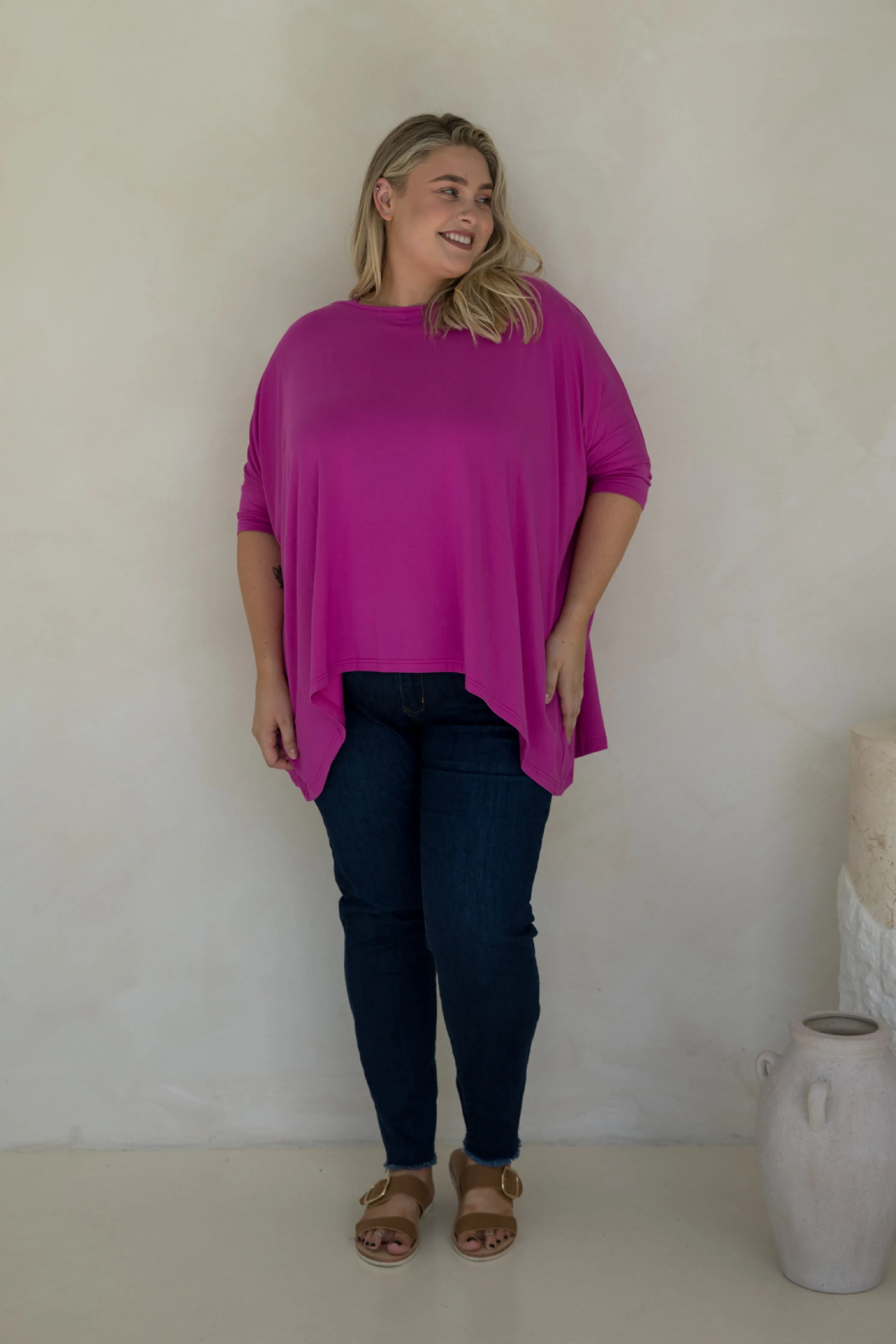 Simplicity Top in Plum Pink