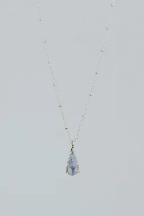 Teardrop Dumortierite Quartz Gemstone Necklace