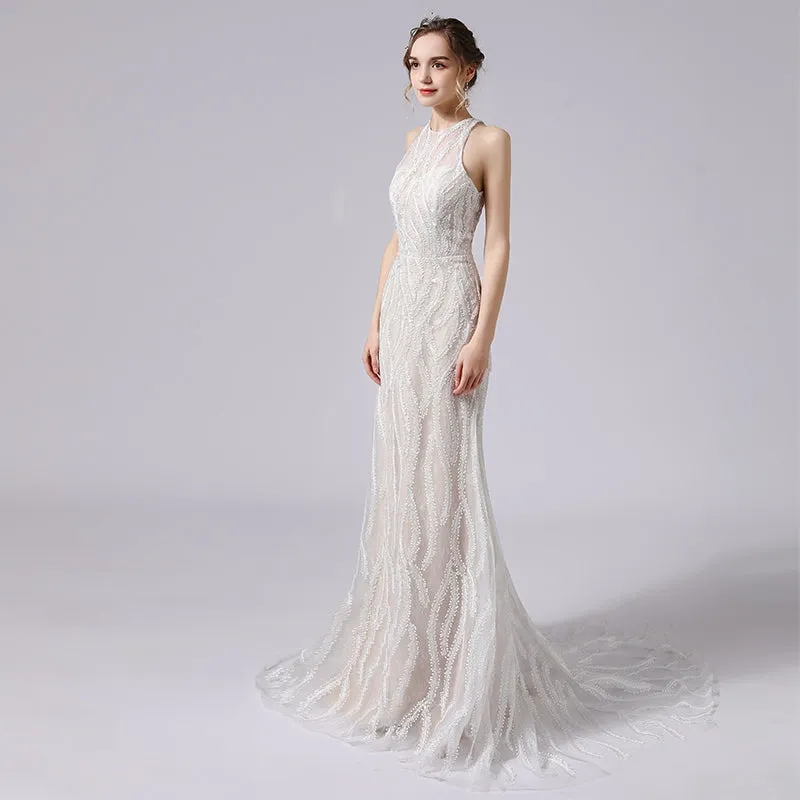 The Jalone Wedding Bridal Halter Gown