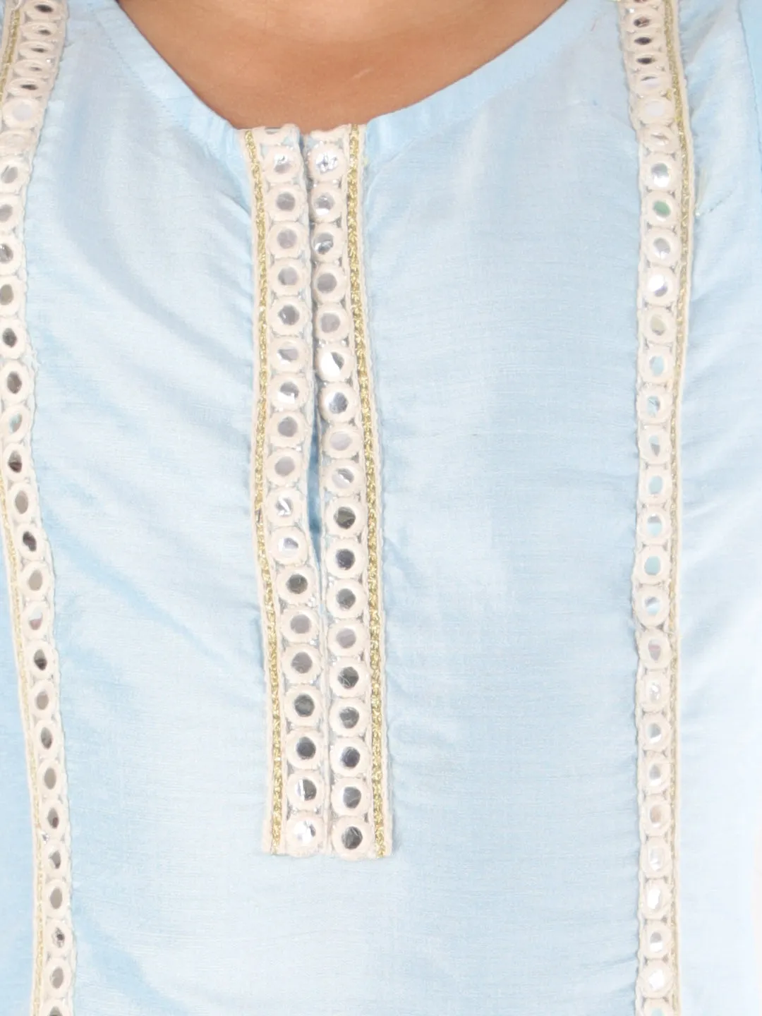 Vastramay Aqua Viscose Kurta Pyjama Siblings Set