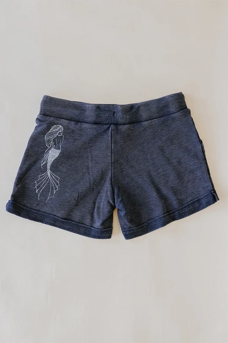 Virgo Mermaid Lounge Shorts - Washed Blue