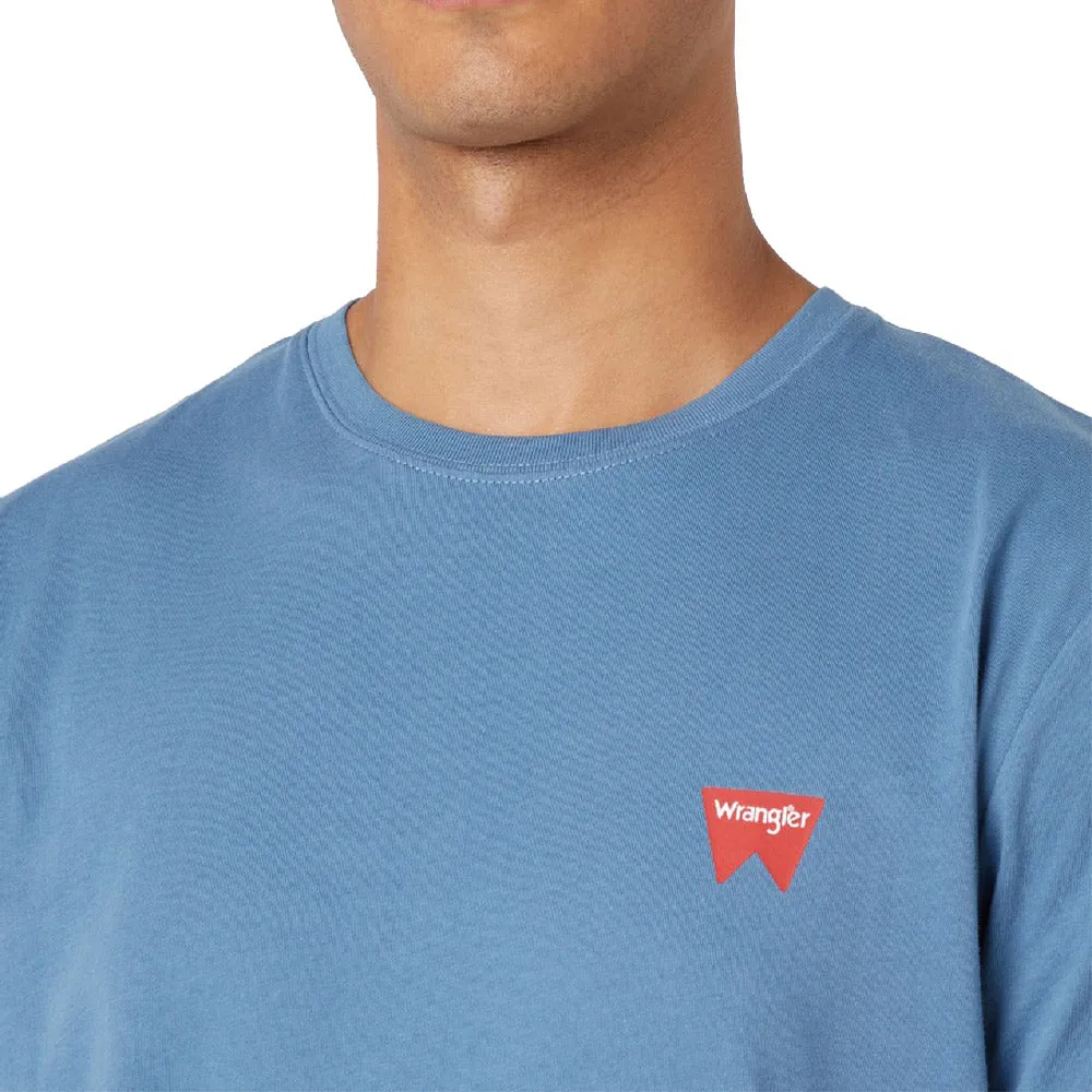 Wrangler Sign Off Tee - Captains Blue