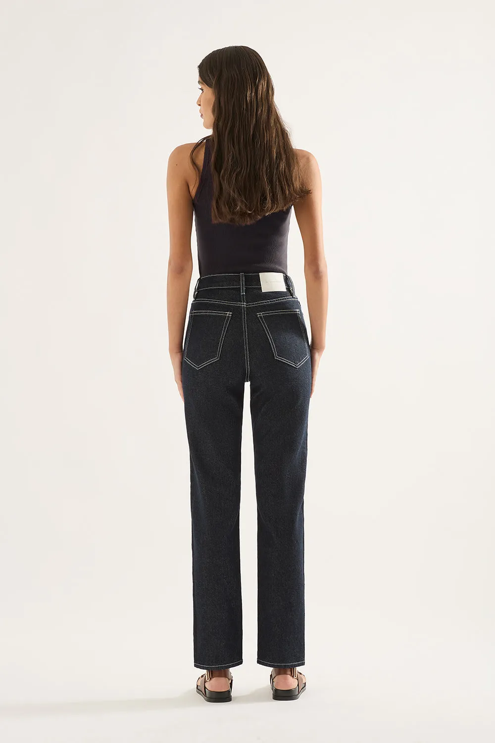 Zoe High Straight Jean Full Length - Rinse